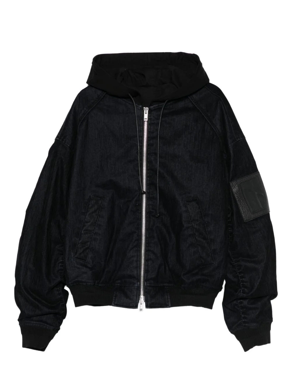 patch-pocket hoode jacket - 1