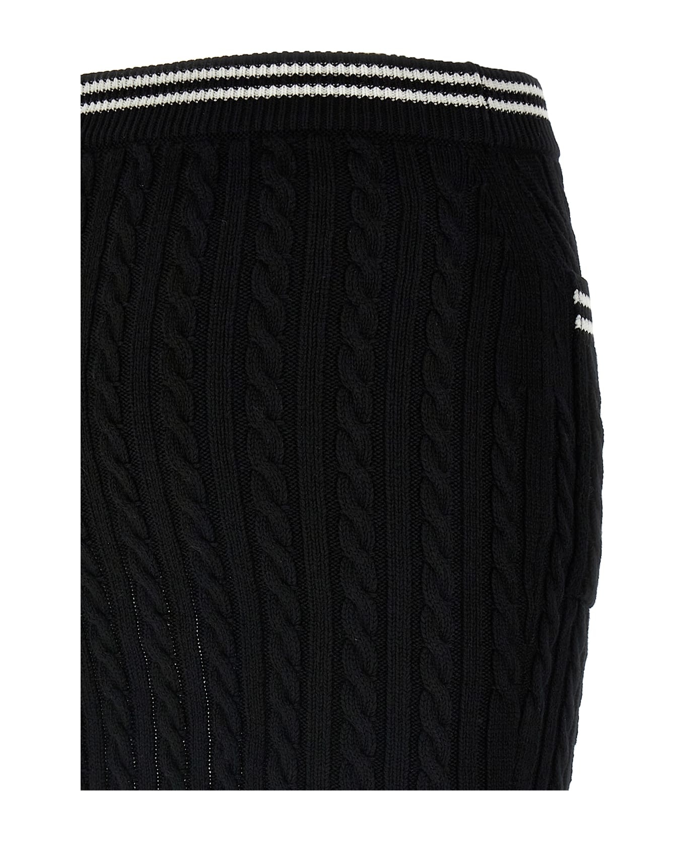 スカート ALESSANDRA RICH Braided skirt White/Black FABX3687K4264 Alessandra Rich Braided Skirt | italist | REVERSIBLE