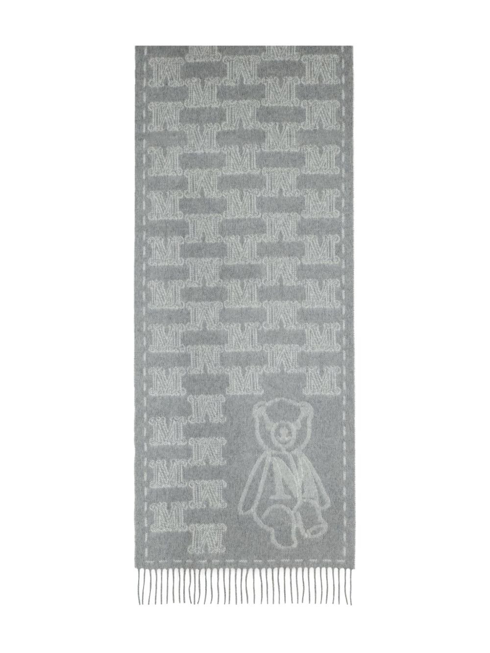 jacquard-monogram cashmere scarf - 2