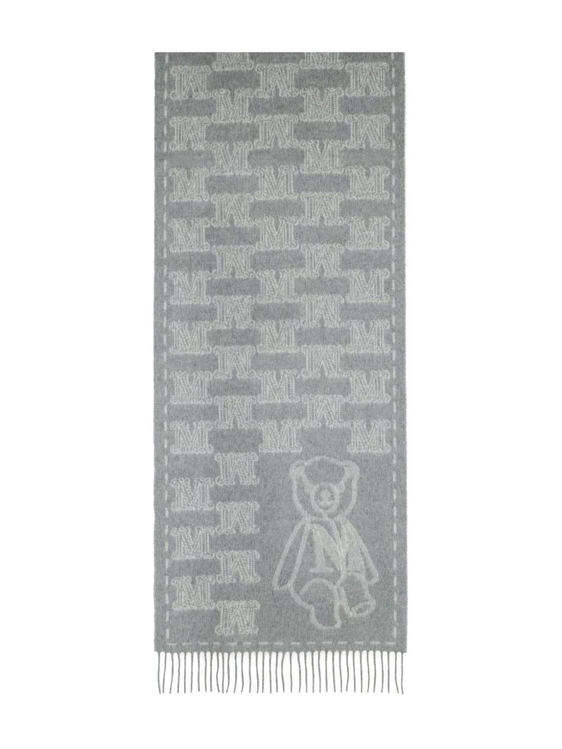 Max Mara jacquard-monogram cashmere scarf outlook