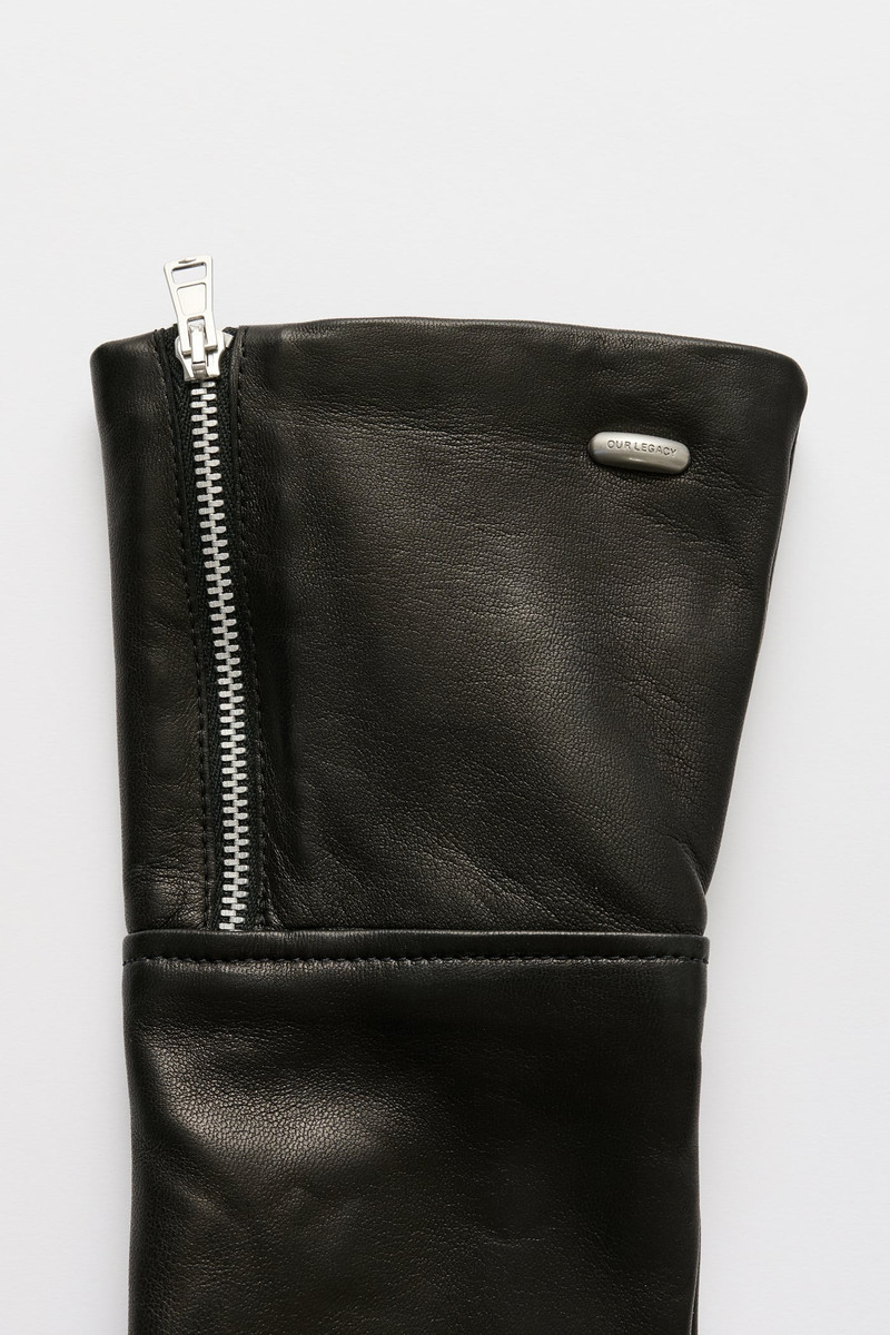 Our Legacy Zipped Glove Black Nappa outlook