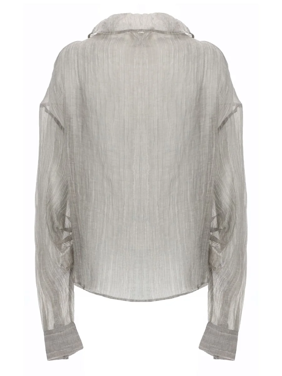 DELFI BLOUSE WITH WIDE COLLAR - 1