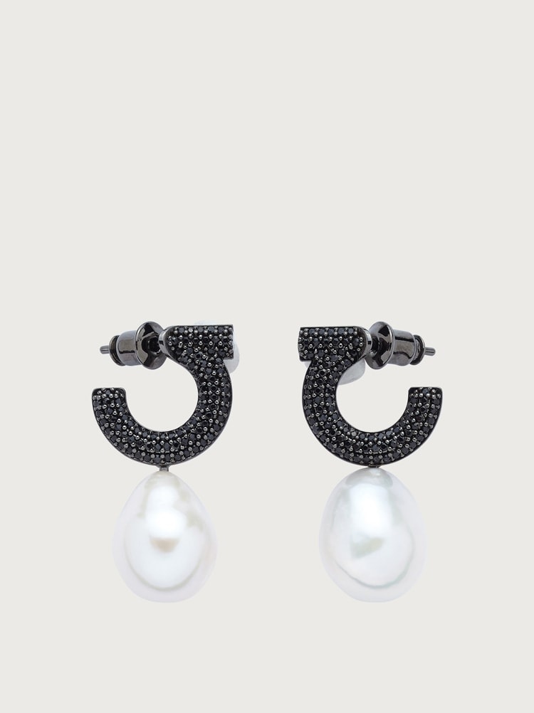 GANCINI EARRINGS WITH BAROQUE PEARL - 1