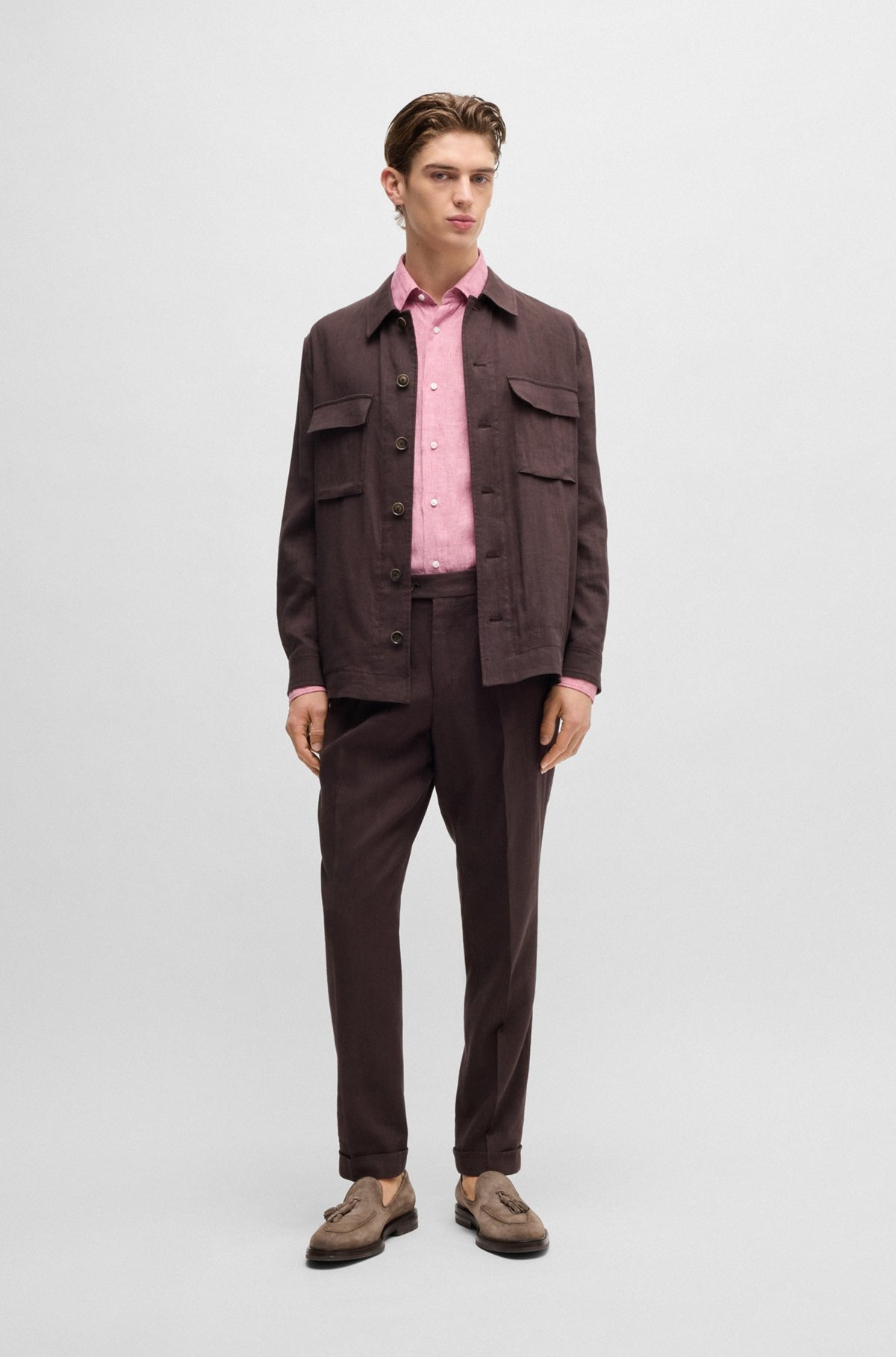 SLIM-FIT SHIRT IN ITALIAN LINEN - 4