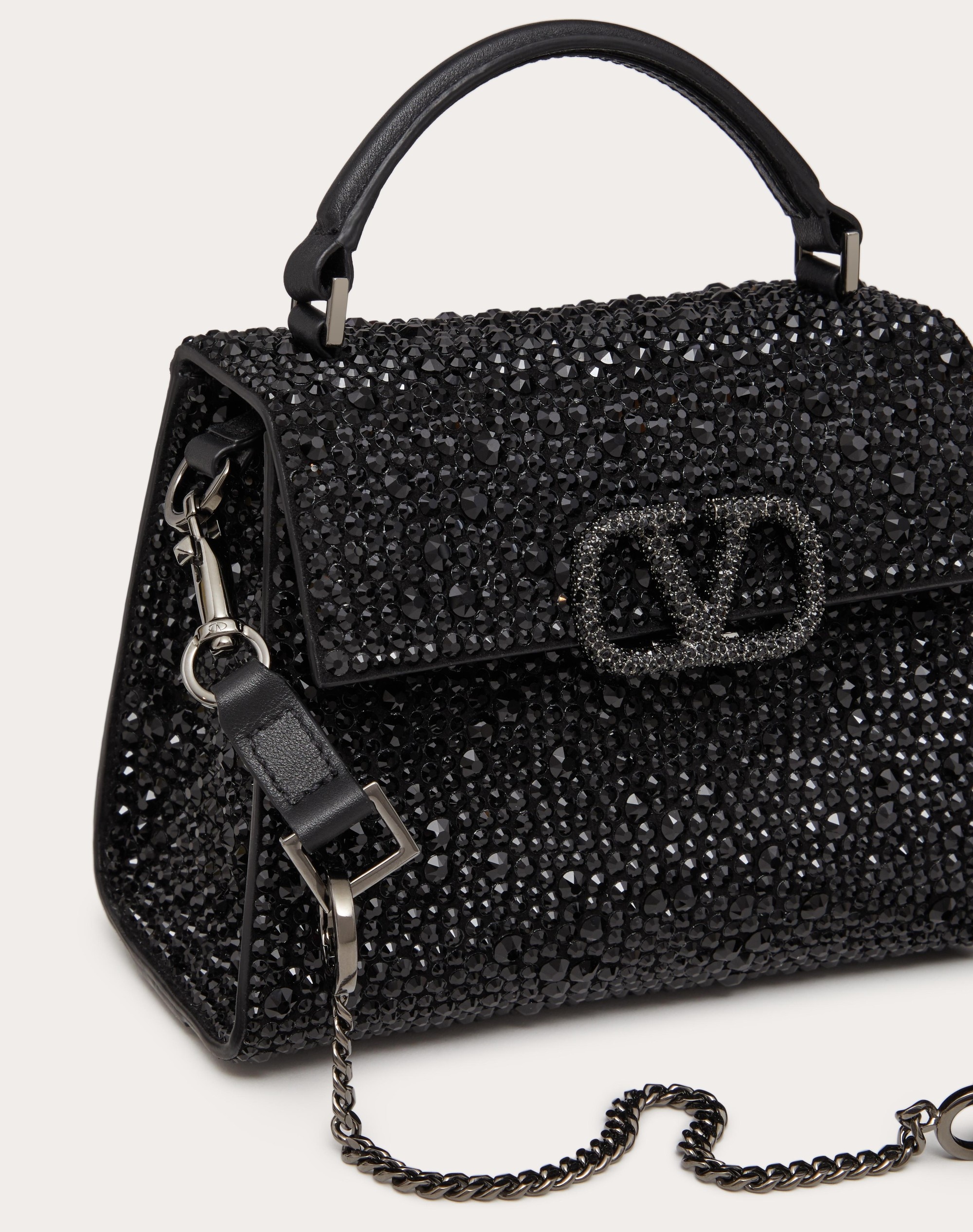 MINI VSLING HANDBAG WITH SPARKLING EMBROIDERY - 5