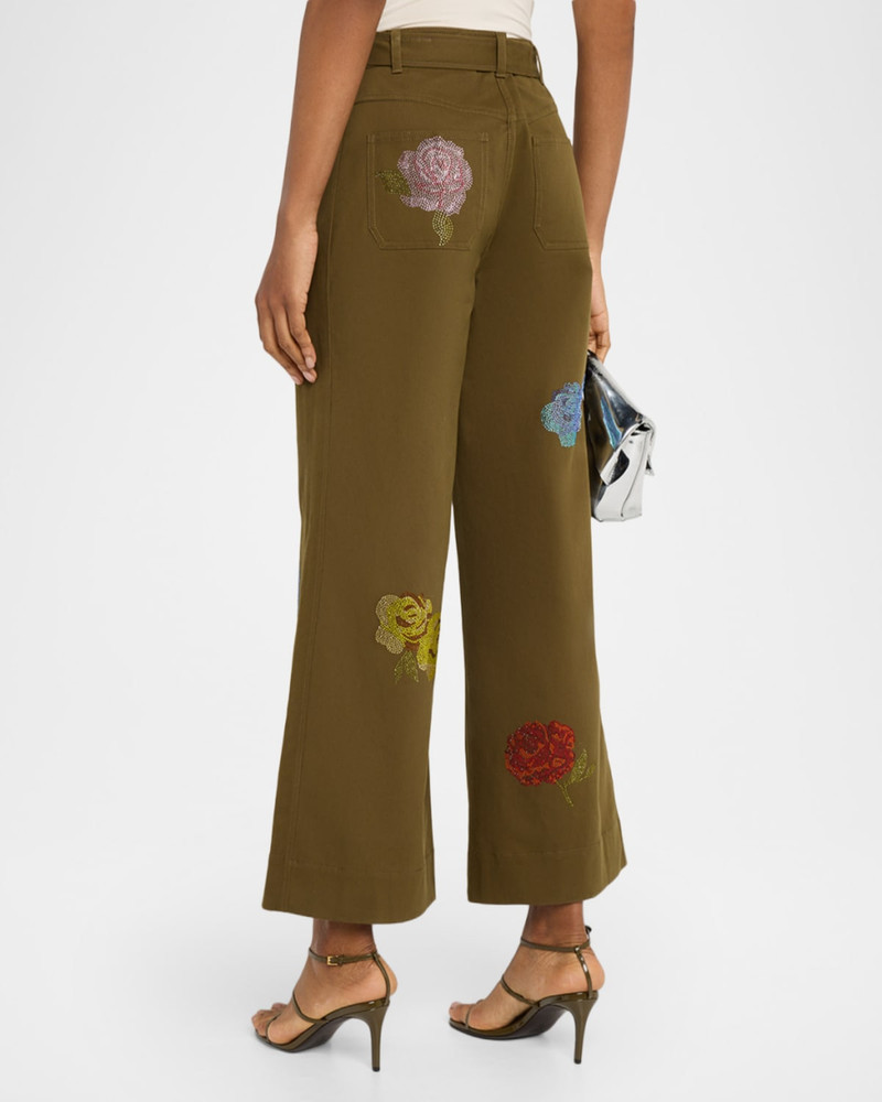 Wide-Leg Heatset Roses Pants 3