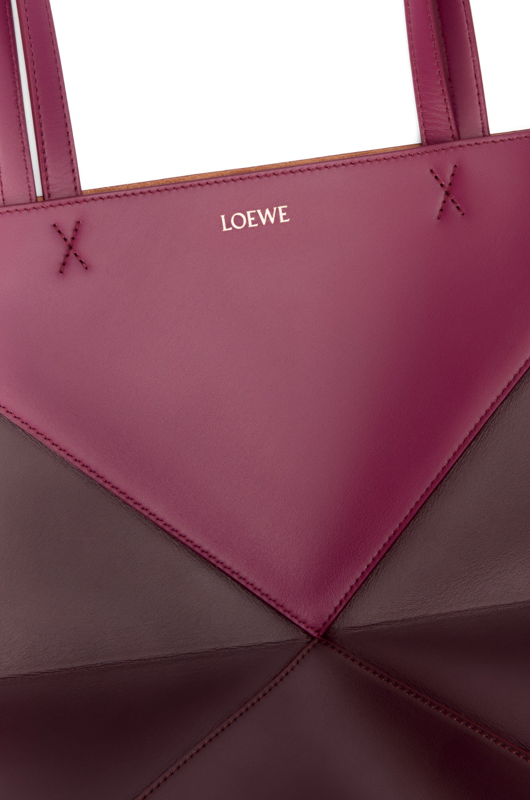 Puzzle Fold Tote in shiny calfskin - 10