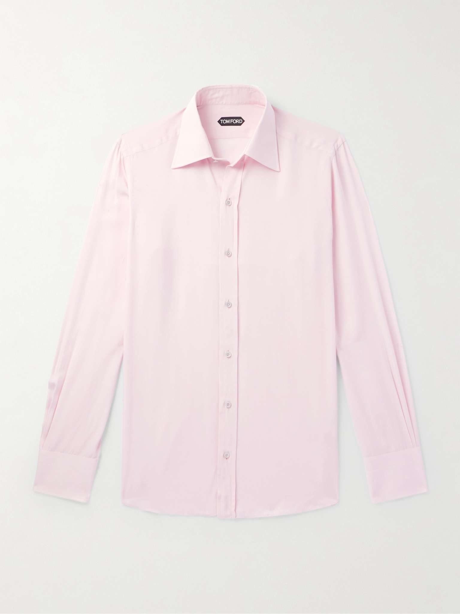 Cutaway-Collar Lyocell-Blend Poplin Shirt - 1