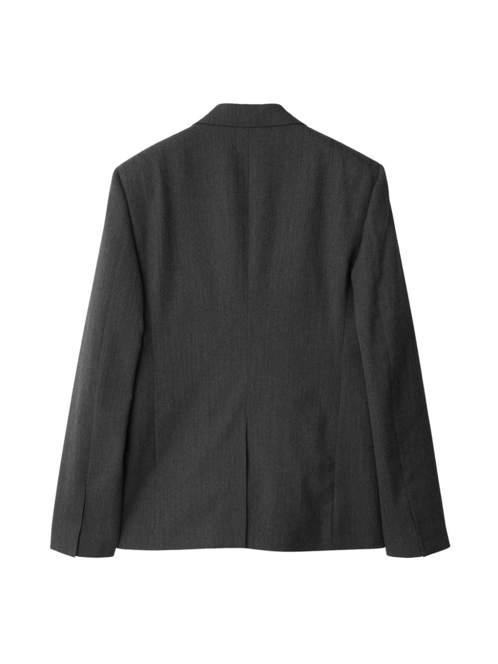 zip-up wool blazer - 5