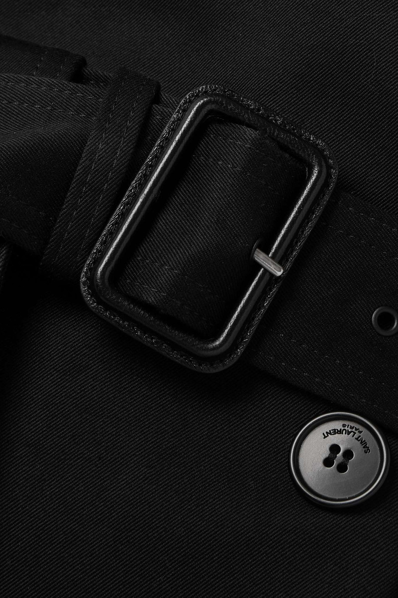 Double-breasted belted cotton-twill trench coat 5