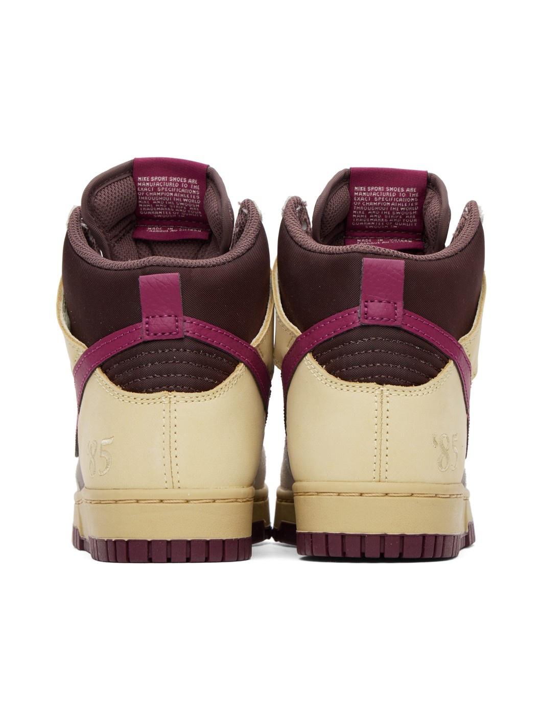 Off-White & Burgundy Dunk High 1985 Sneakers - 2