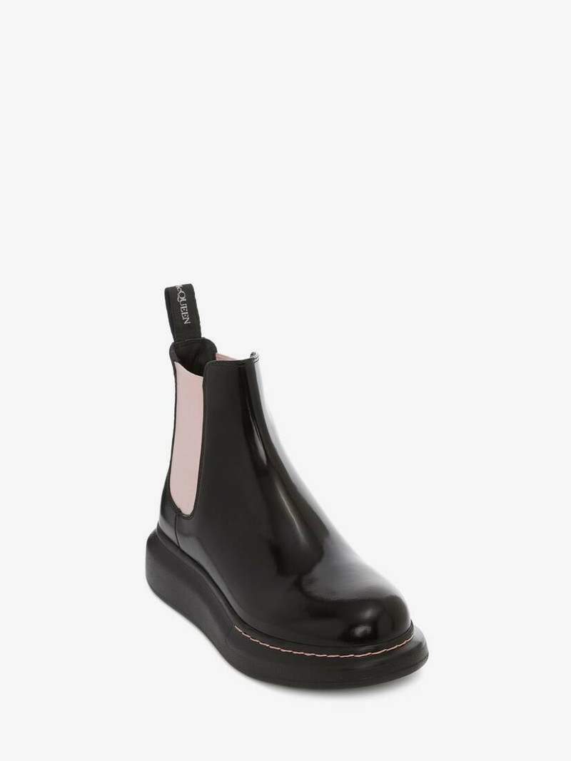 Alexander McQueen Hybrid Chelsea Boot in Black/sugar Pink outlook