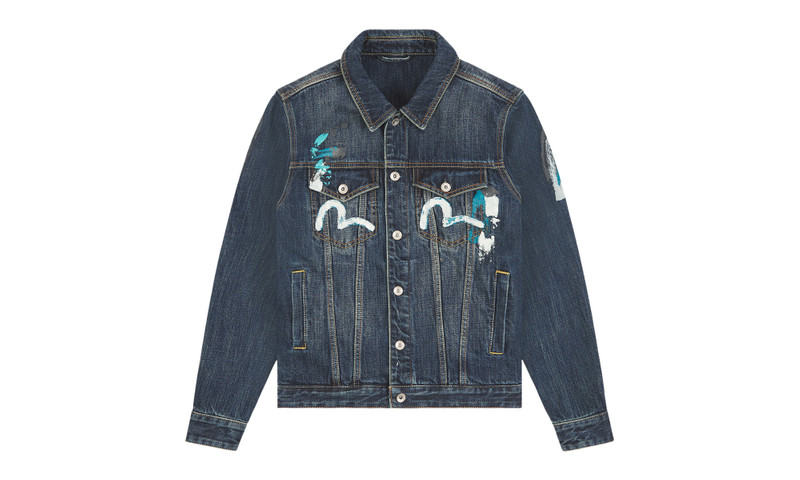 Daicock Print Denim Jacket "Dark Tone" 2EAHTM6DJ1033XXDN 1