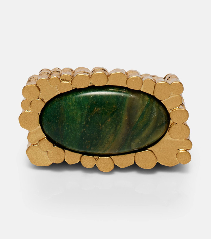 Wisp 16kt gold-plated embellished ring 1