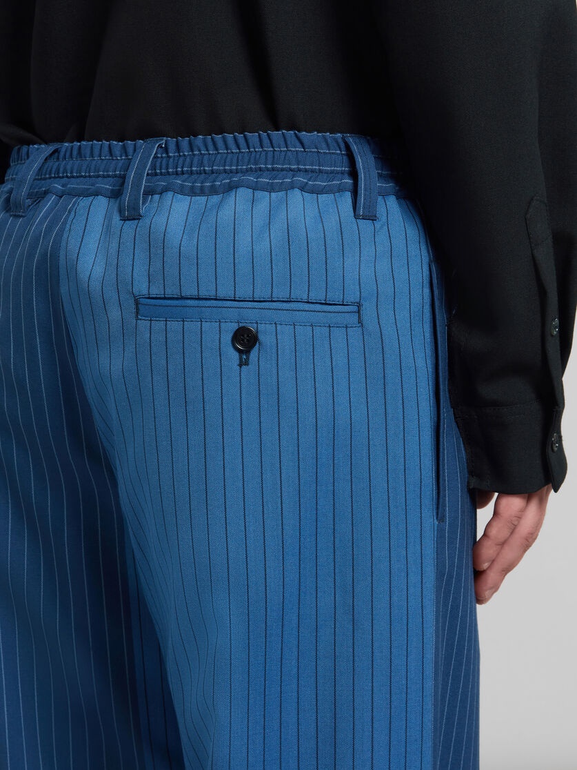 BLUE DÉGRADÉ PINSTRIPE TRACK PANTS - 4