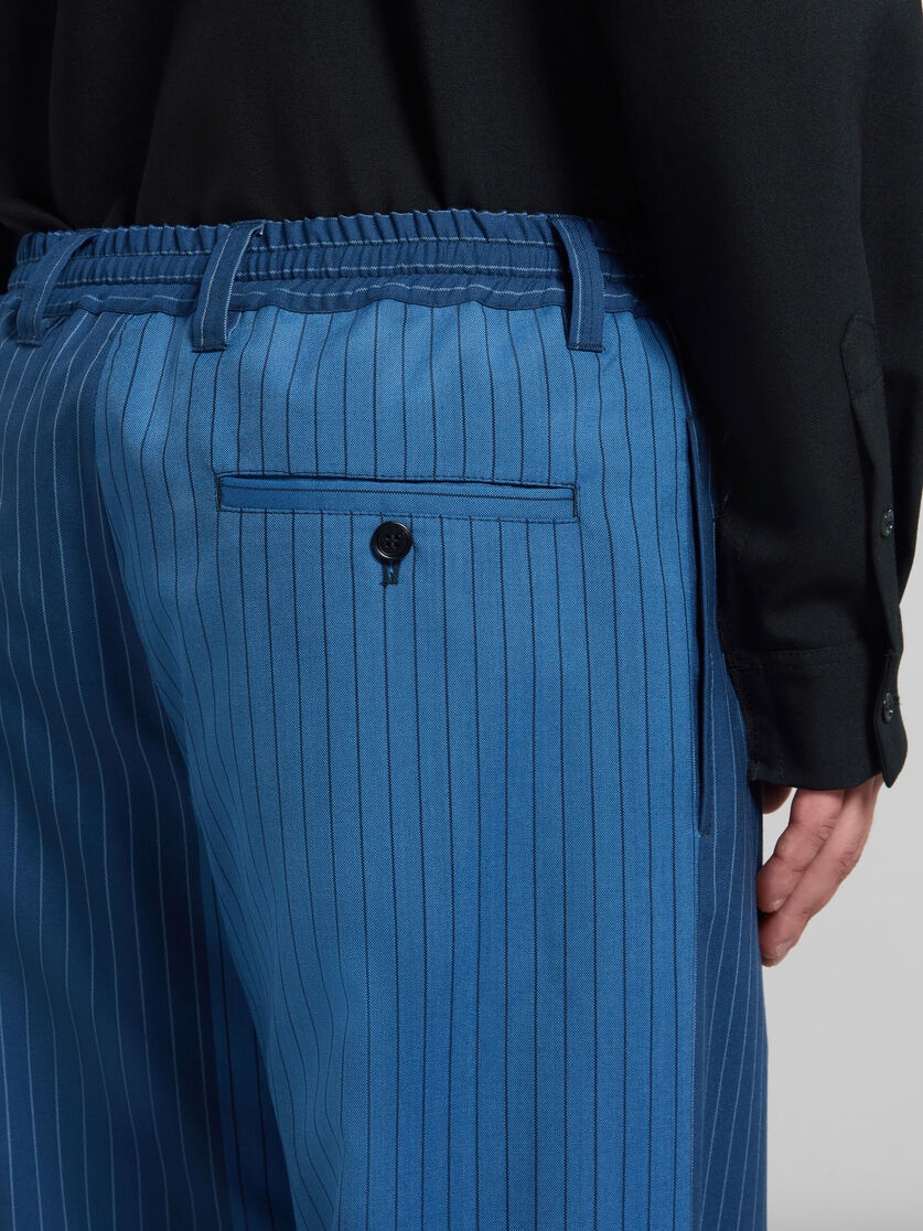 BLUE DÉGRADÉ PINSTRIPE TRACK PANTS - 4