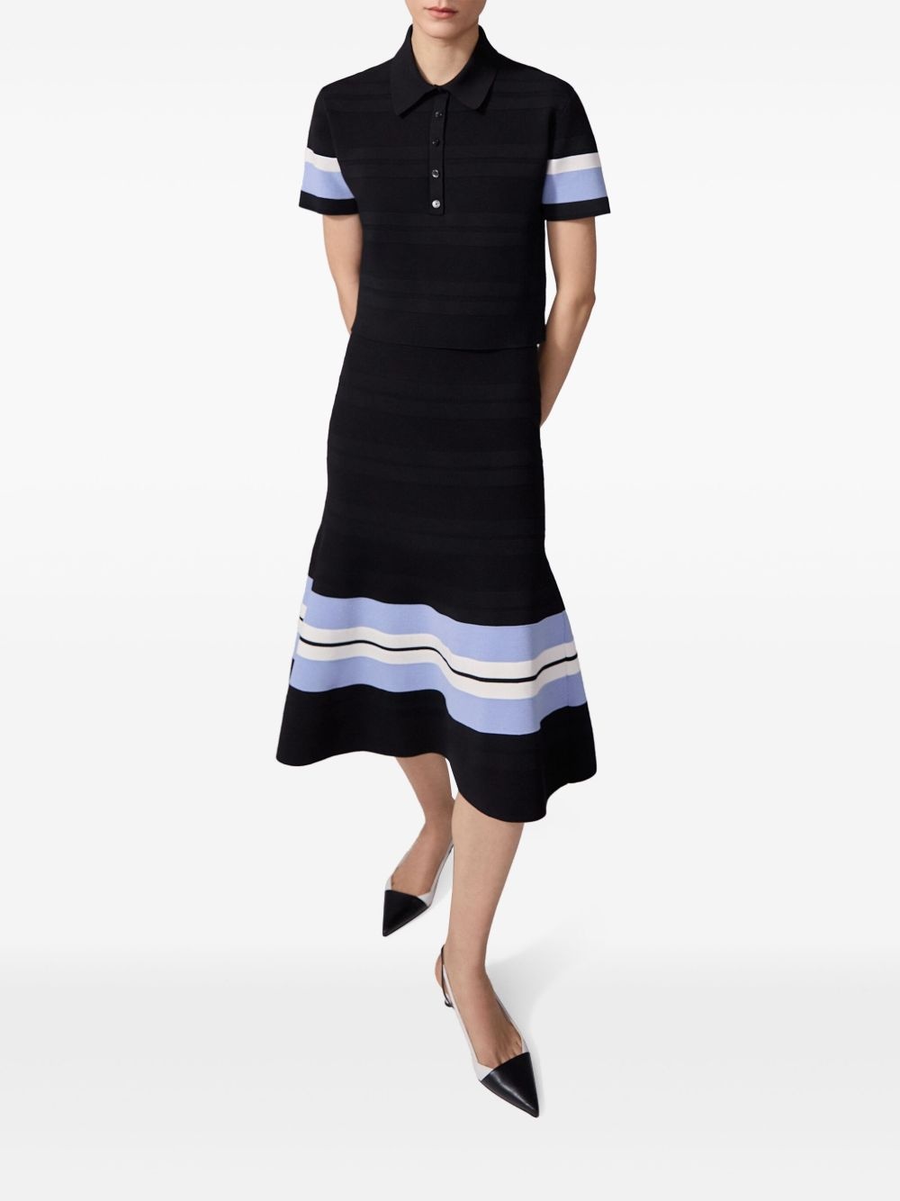 striped midi skirt - 4