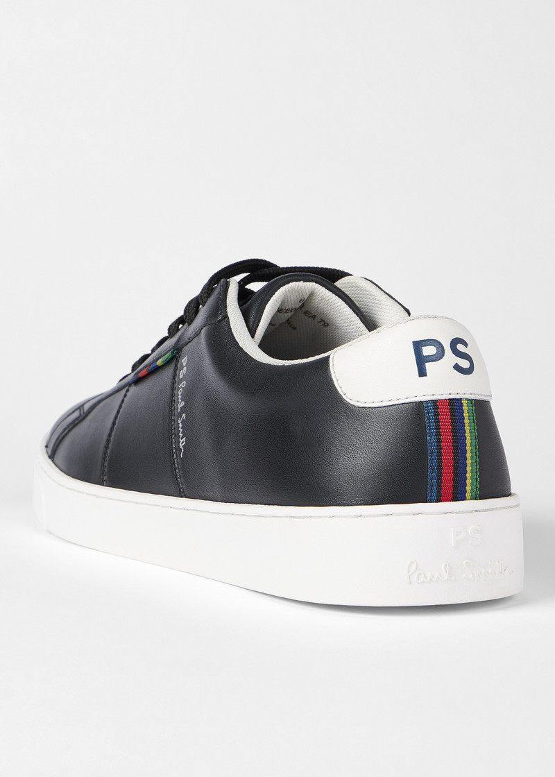 Black Leather 'Beech' Trainers 5