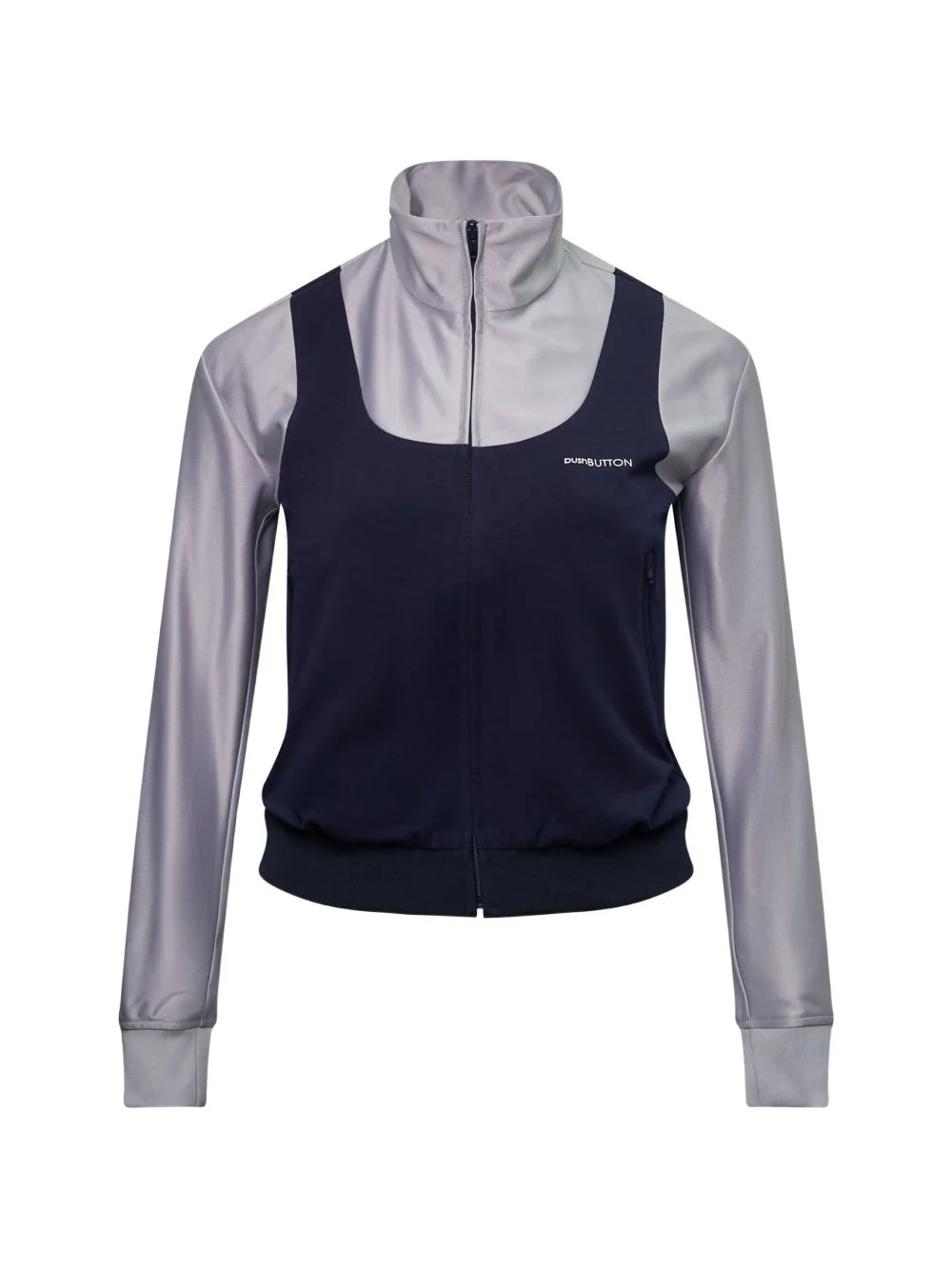 layered-design zip-up sweatshirt - 1
