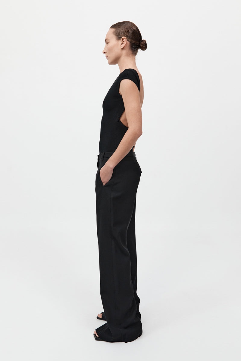 90s Split Leg Pants - Black - 5
