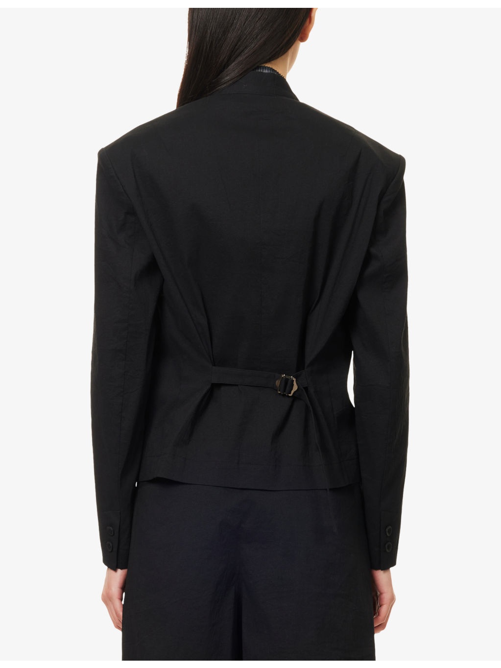 Washi Ensemble V-Neck Woven Jacket - 4