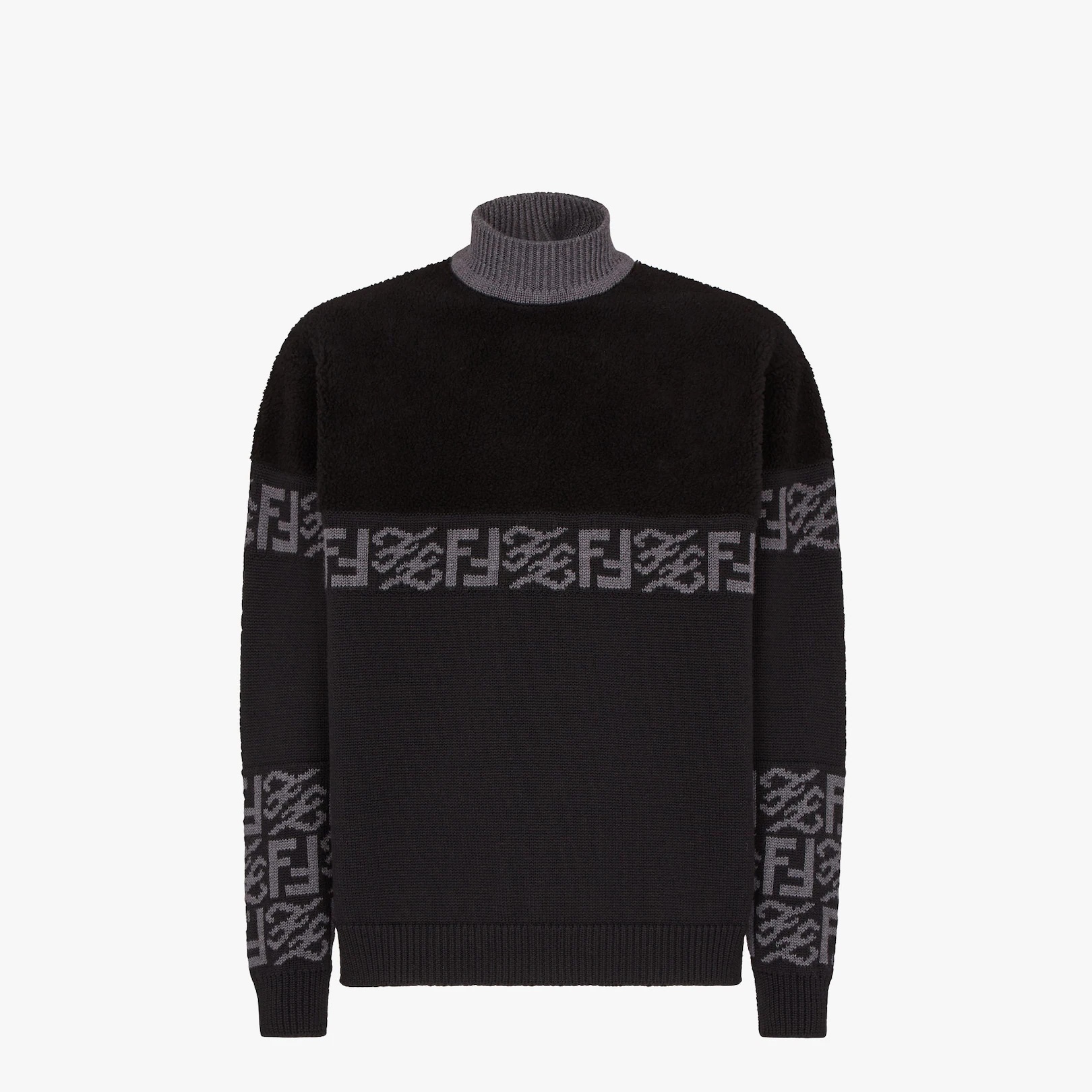 Black wool sweater - 1