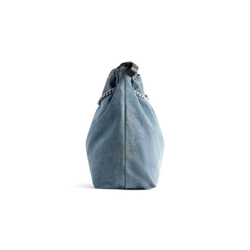 Women's Crush Medium Tote Bag Denim in Blue 3