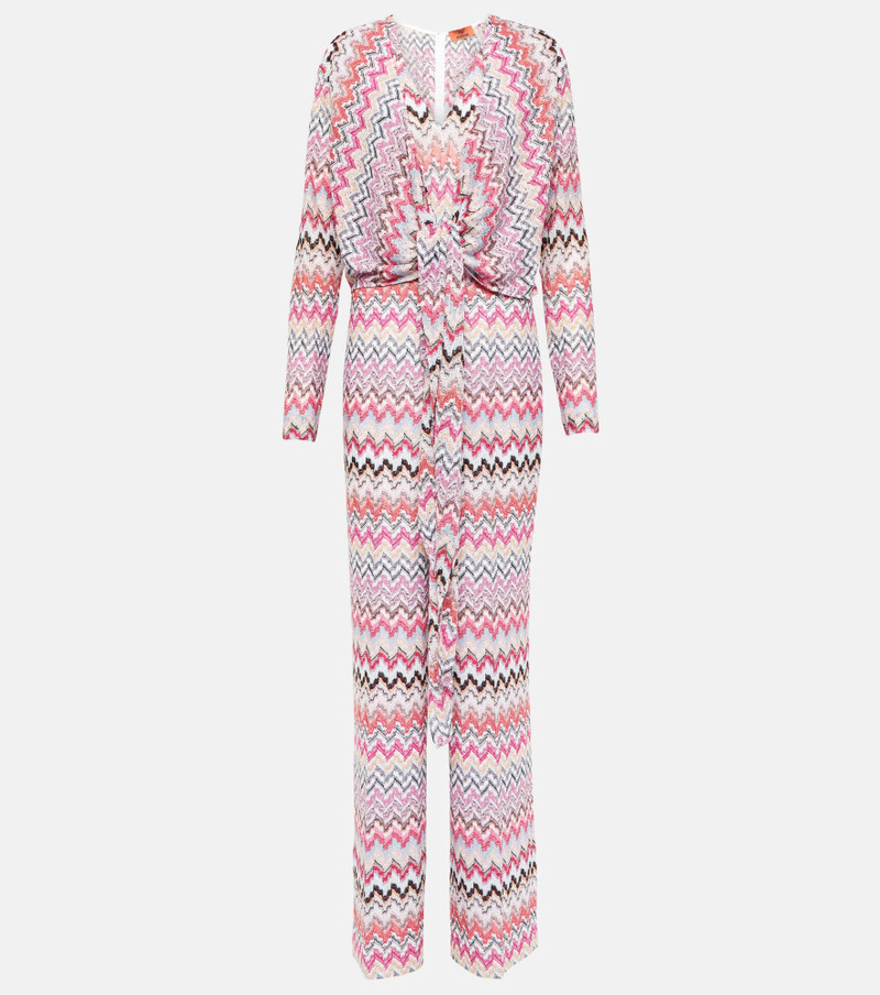 Printed lamé jumpsuit 1