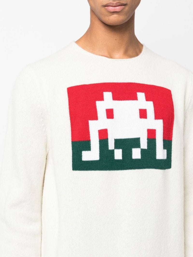 Space Invaders graphic-knit jumper - 5