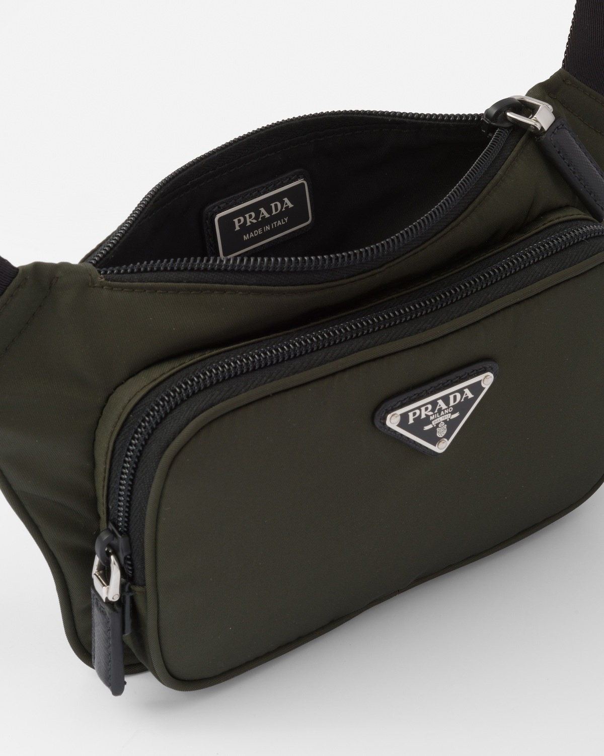 Re-Nylon and Saffiano leather shoulder bag - 5