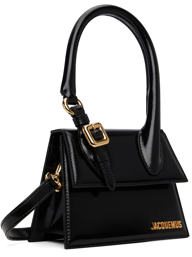 JACQUEMUS Black 'The medium Chiquito with buckle' Bag outlook