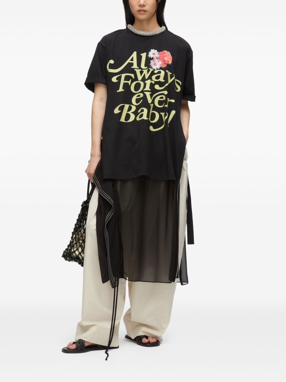 layered-design dress - 2