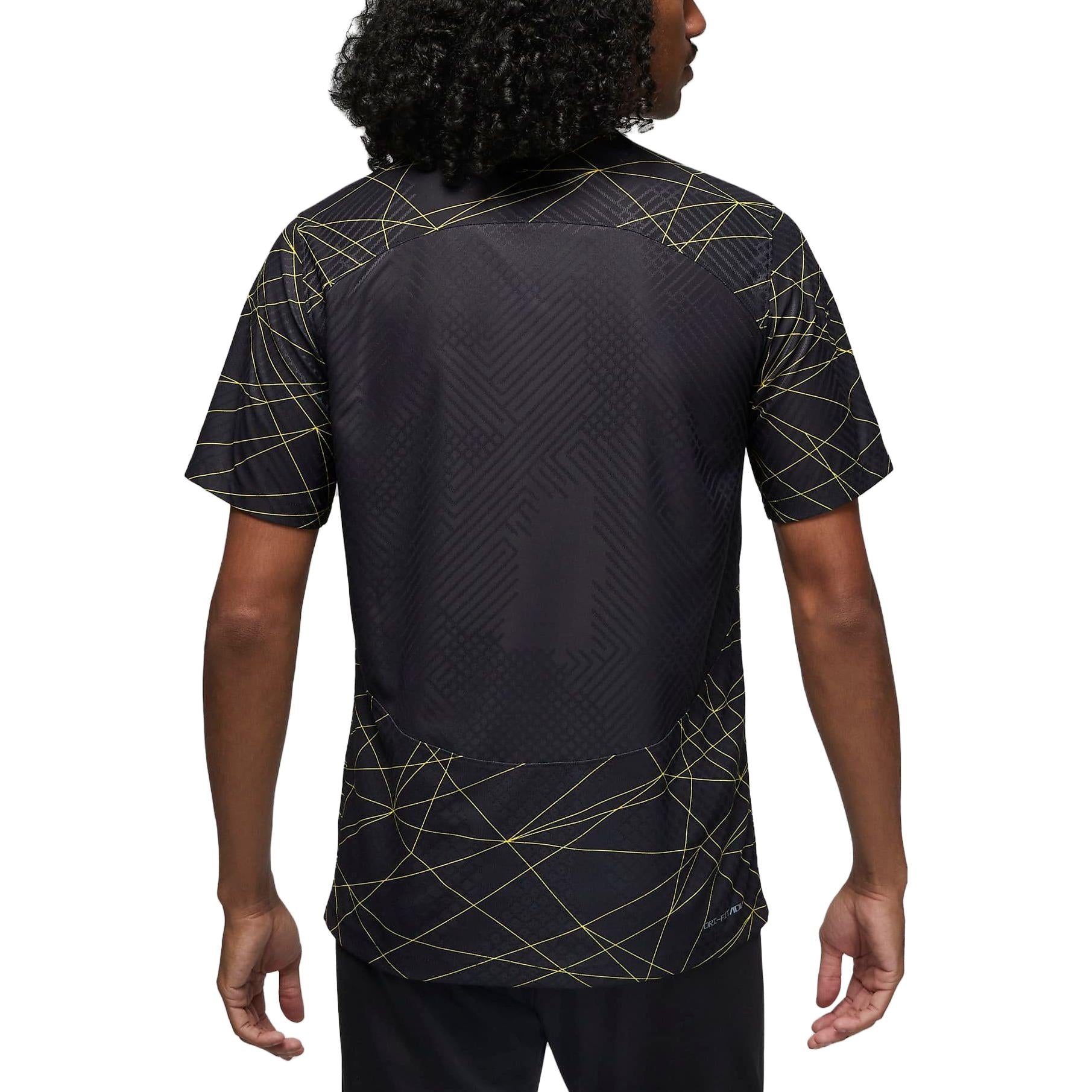 Air Jordan x Paris Saint-Germain 2022/23 Match Fourth Dri-FIT ADV Soccer Jersey 'Black Yellow' DR379 - 3