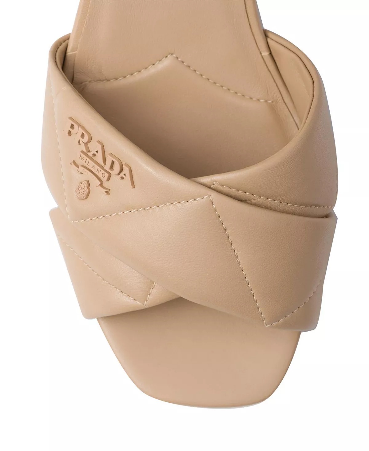 Women's Quilted Nappa Leather Platform Sandals - 6