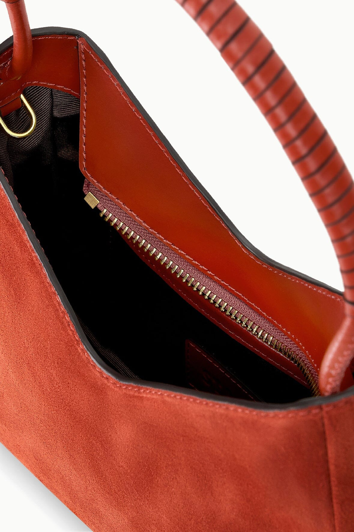 STAUD VALERIE SHOULDER BAG AUBURN SUEDE - 7