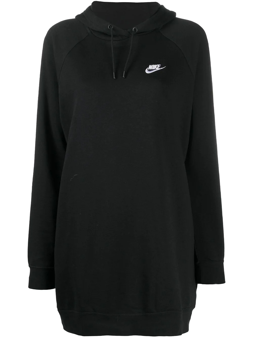 Swoosh print hooded dress - 1