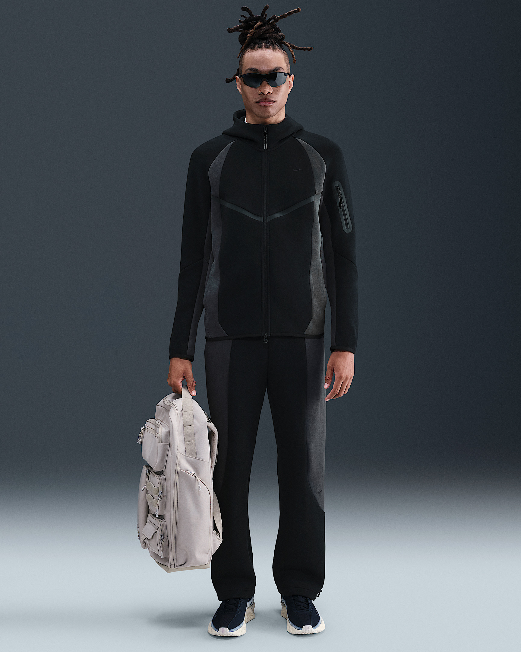Nike Tech Men's Color-Block Full-Zip Fleece Windrunner Jacket - 4