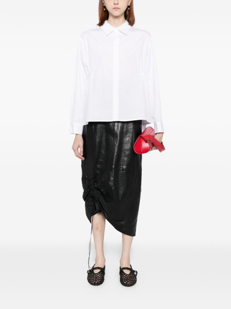 Yohji Yamamoto waist-gathered shirt outlook