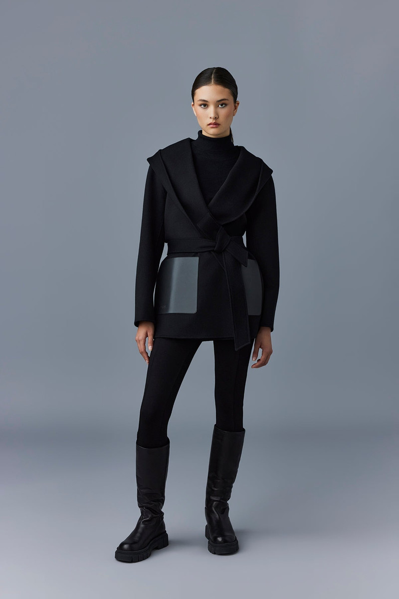 MACKAGE AZRA Double-face wool wrap coat outlook