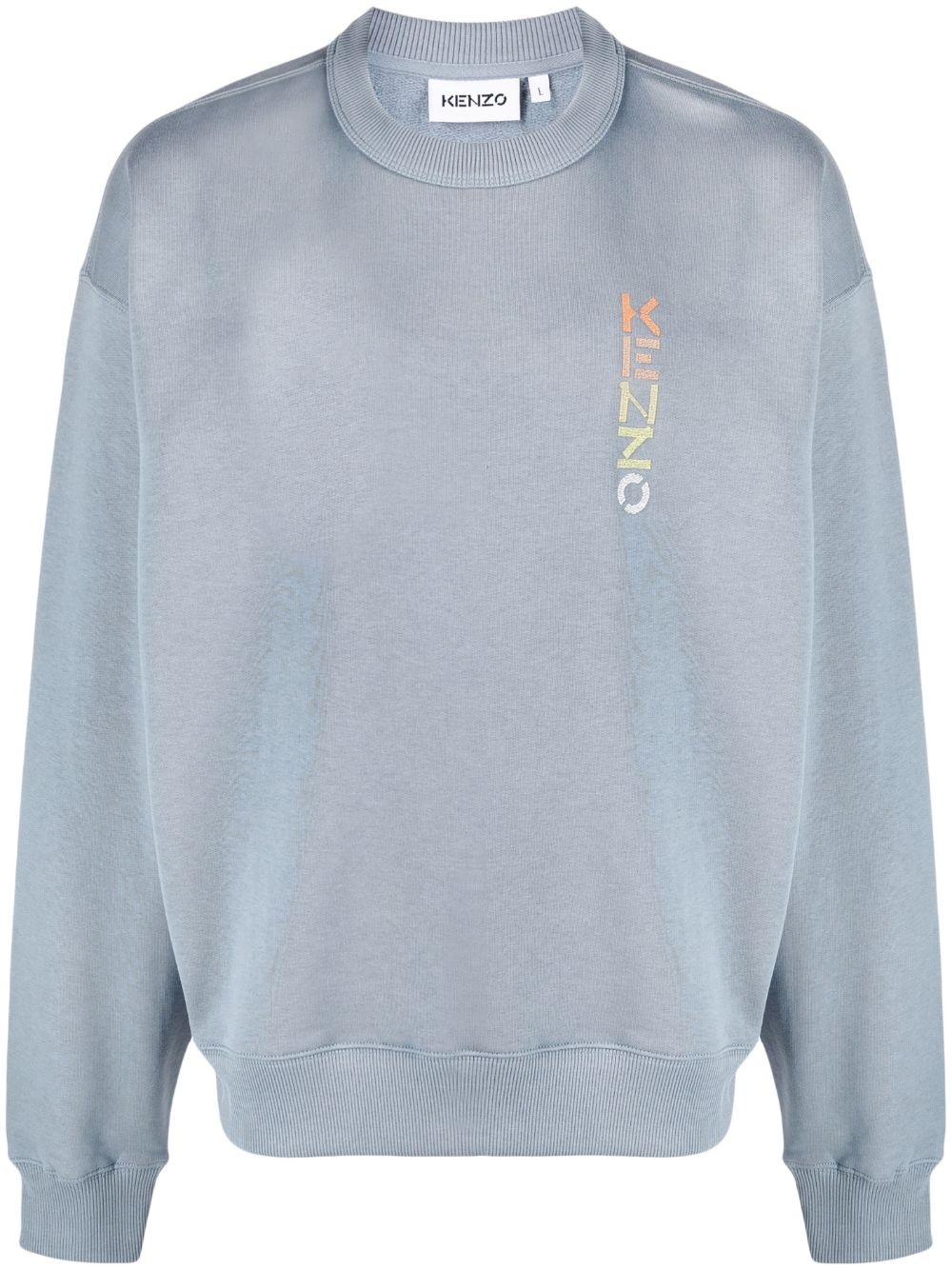 gradient embroidered-logo crew-neck sweatshirt - 1