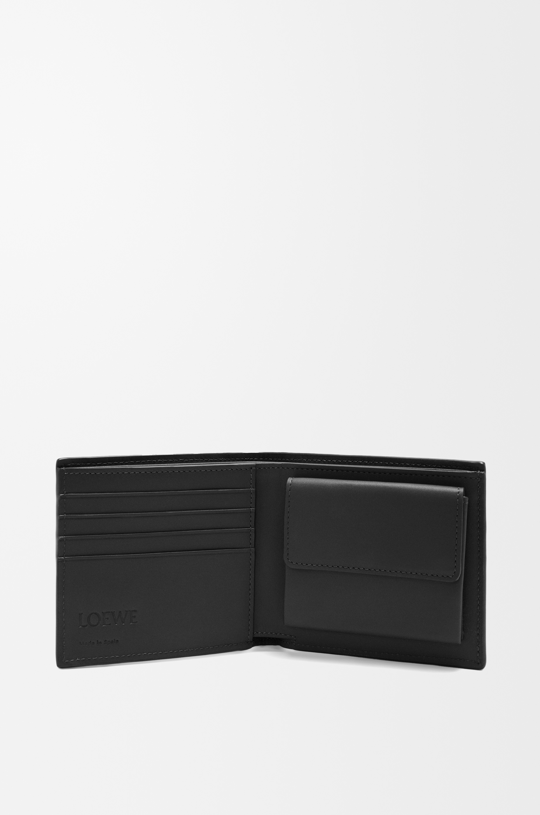 Bifold coin wallet in textured classic calfskin - 2