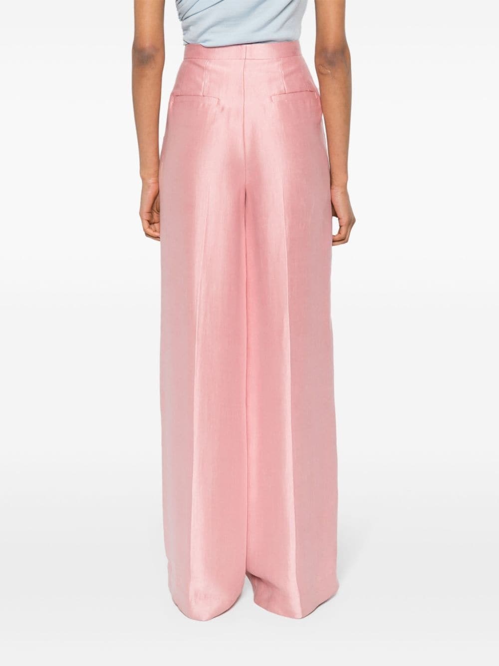 seam-detail wide-leg trousers - 4