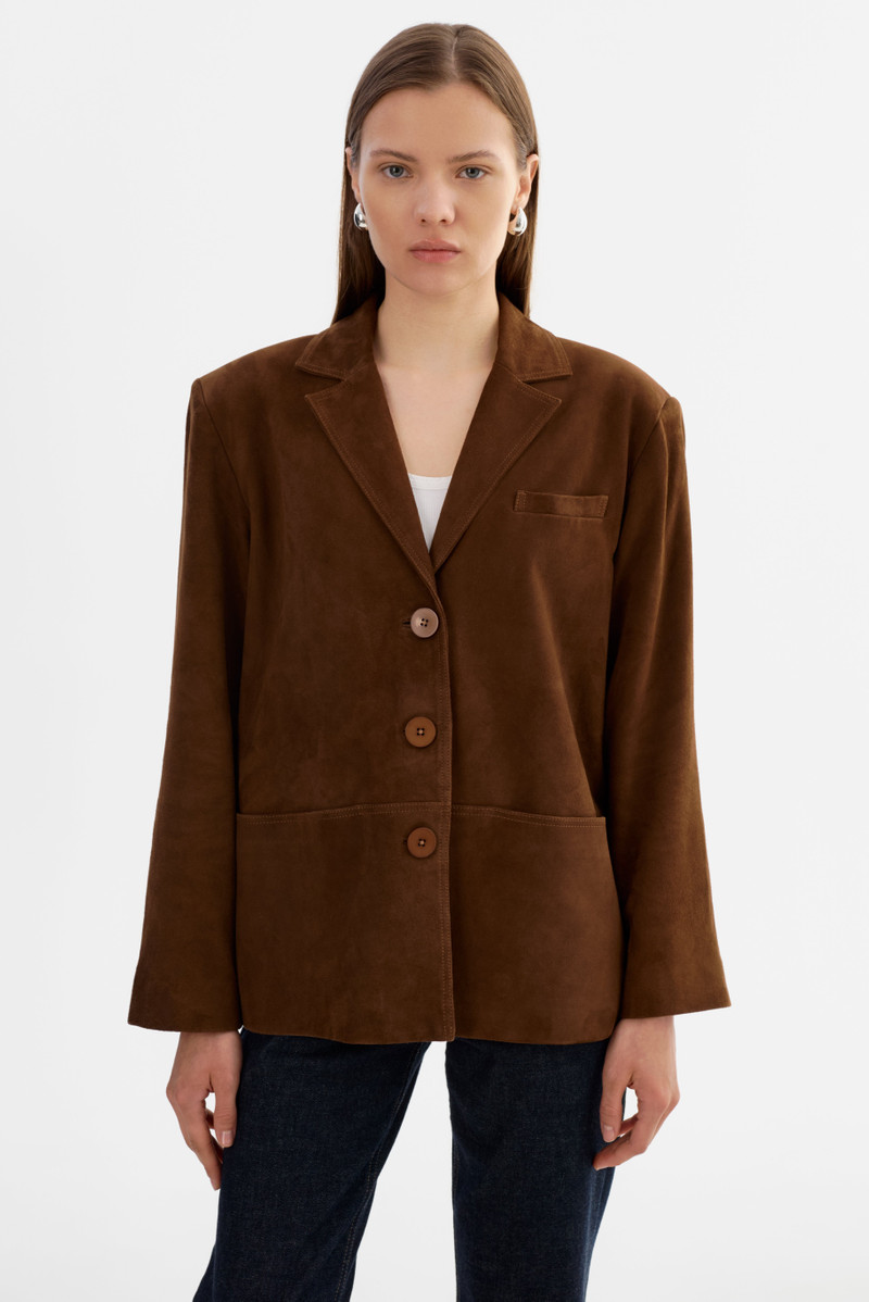 TORI | Suede Leather Blazer 1