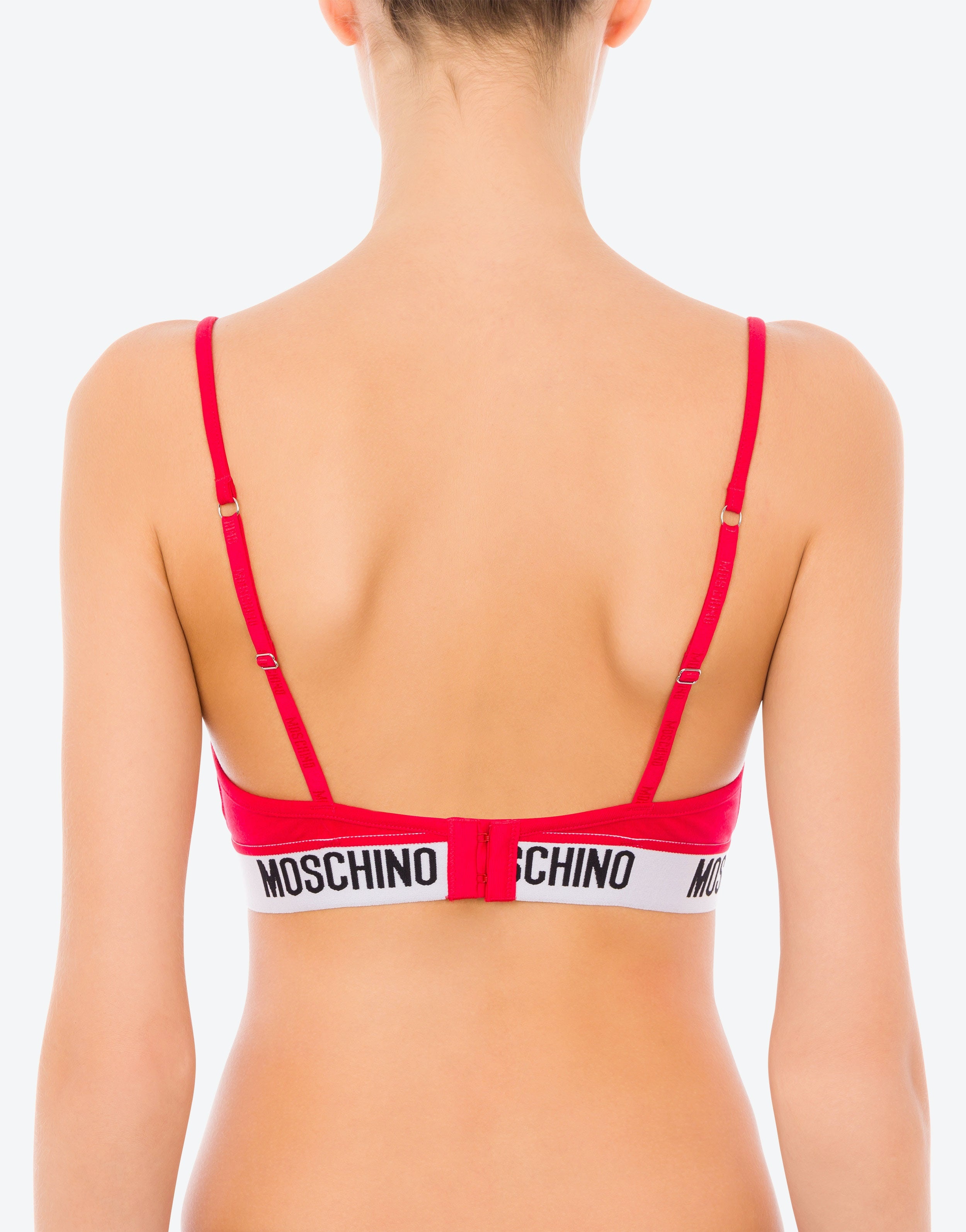 MICROFIBRE TRIANGLE BRA WITH LOGO - 3