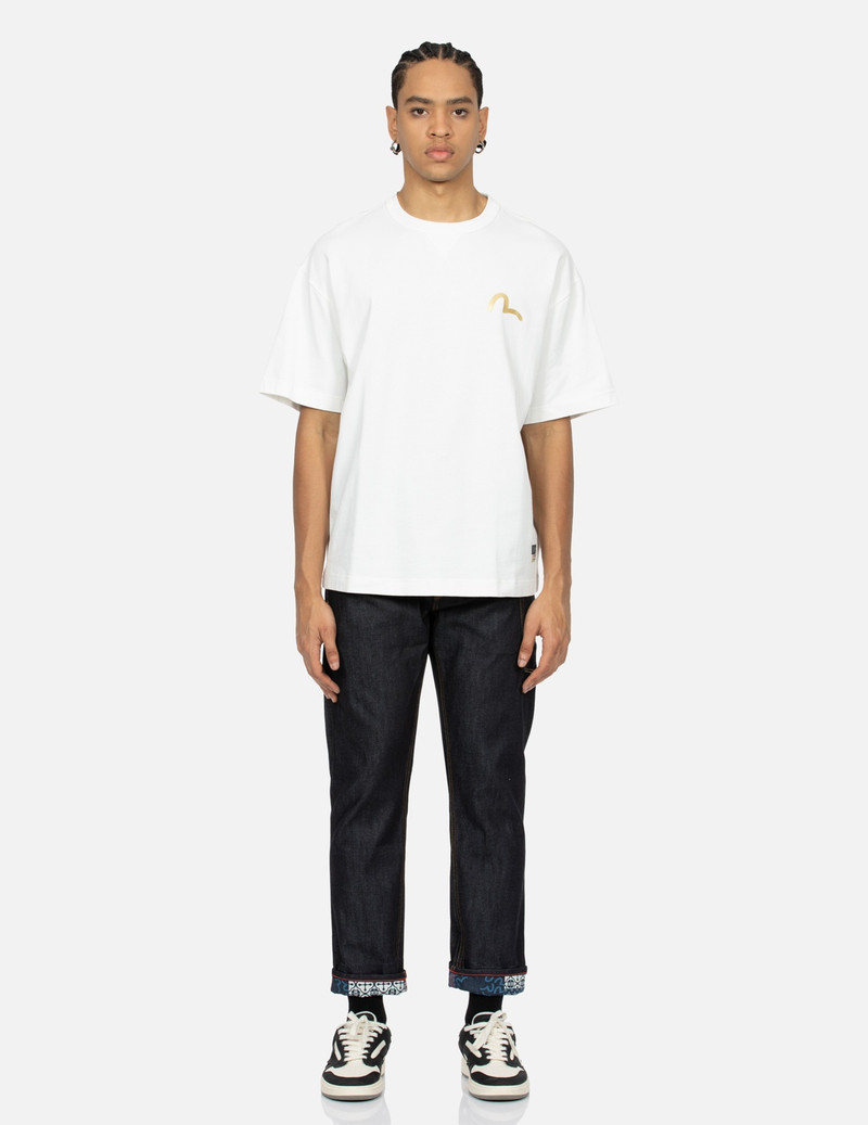 SEAGULL AND KAMON SASHIKO EMBROIDERY CARROT FIT JEANS #2017 5