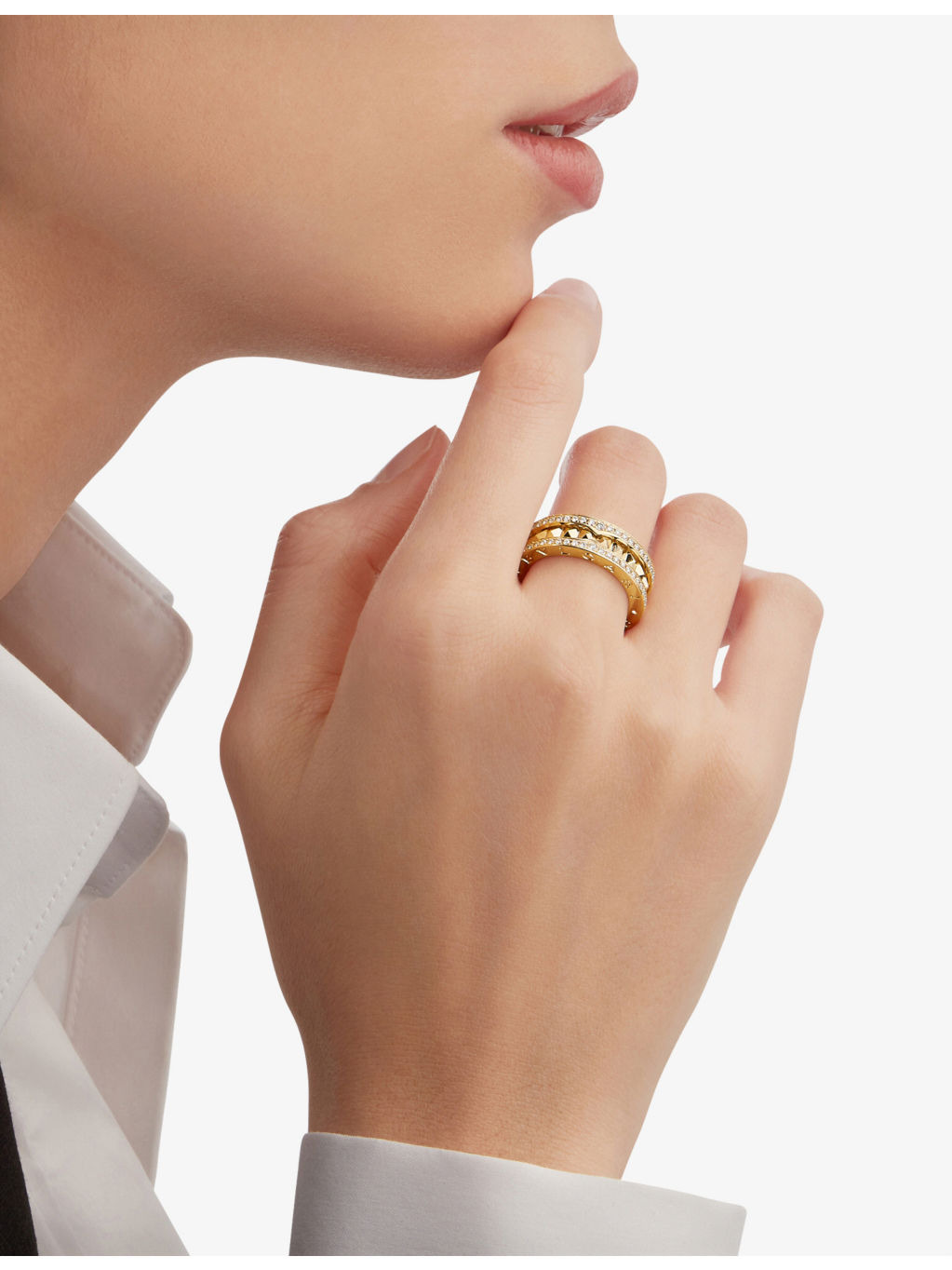 B.zero1 18ct yellow-gold and 0.51ct brilliant-cut diamond ring - 7
