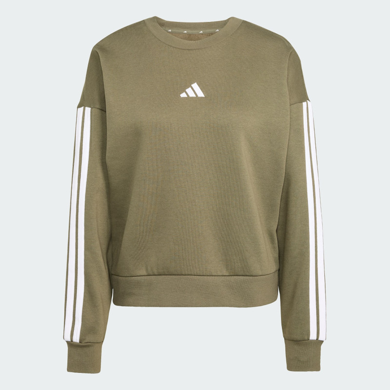 Essentials 3-Stripes Fleece Sweatshirt 1