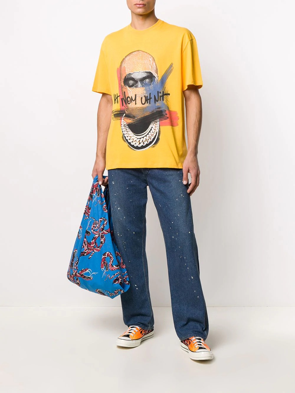 graphic-print boxy T-shirt  - 2