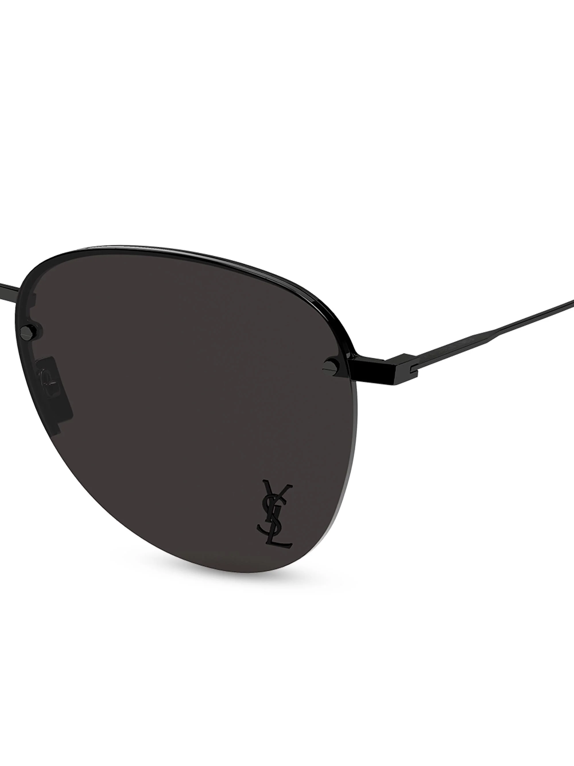 Men's Metal 61MM Navigator Sunglasses - Silver - 1