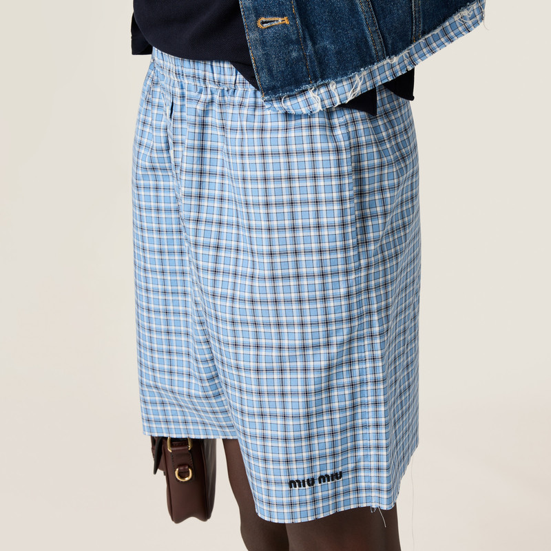 Checked poplin boxer shorts 5